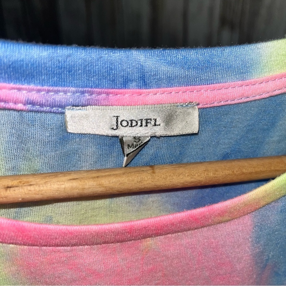 Jodifl Tie Dye Ruffle Blouse - Picture 5 of 5